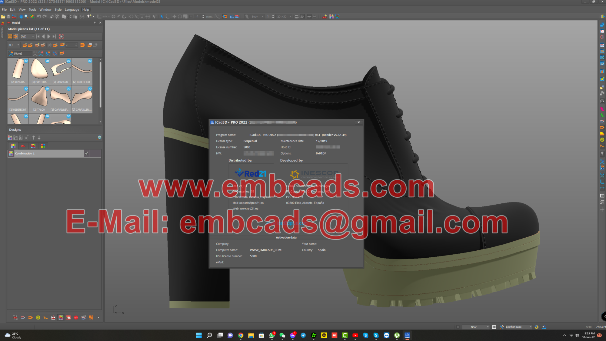 ICad3d+ PRO 2022 Footwear Design Cad Work Windows 11-10 x64| Release 21 ...