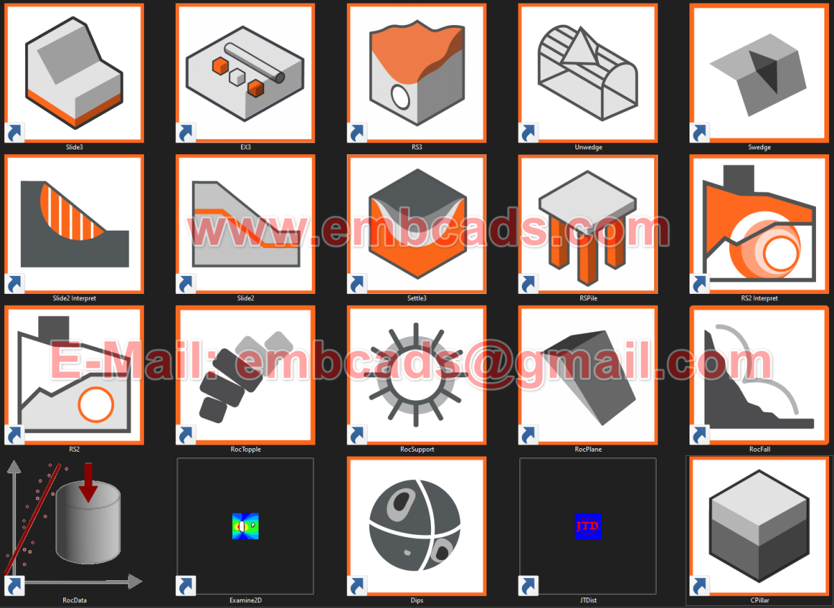 Rocscience 2021 June Full Suite | ALL 17 Module | - EmbCads Software's ...